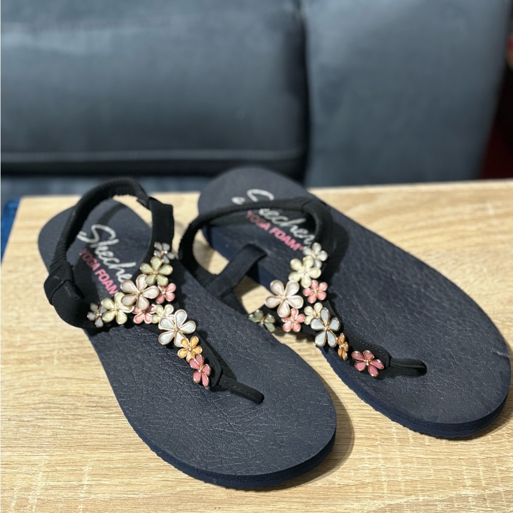 Navy sandals